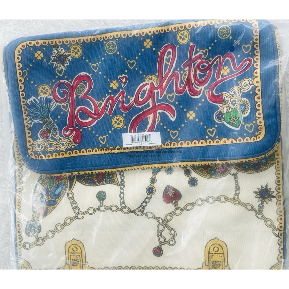 Brighton LOVE Glittering Holiday Limited Edition Large Canvas Tote Bag NWT - Picture 10 of 16
